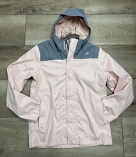 THE NORTH FACE GIRLS DRY VENT WINDBREAKER ZIP JACKET HOODED SIZE XL 18 LT PINK