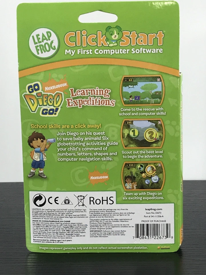 Leap Frog Go Diego Go! Click Start Learning Expeditions 3-6 Years Pre K - Image 2 of 3