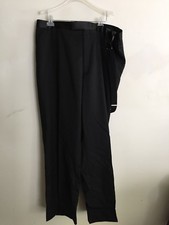 Jones New York Size 42R Suspenders Removable Elements Men Black Tuxedo Pant
