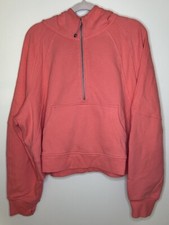 NWT Size XL/ XXL Lululemon Scuba Oversized 1/2 Zip Hoodie RPCR Raspberry Cream