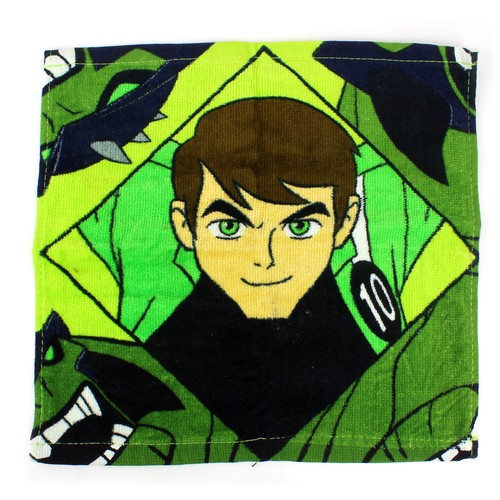Kids Face Cloth Flanel Ben 10 Alien Force Boys Body Bath Soft 100% Cotton Green