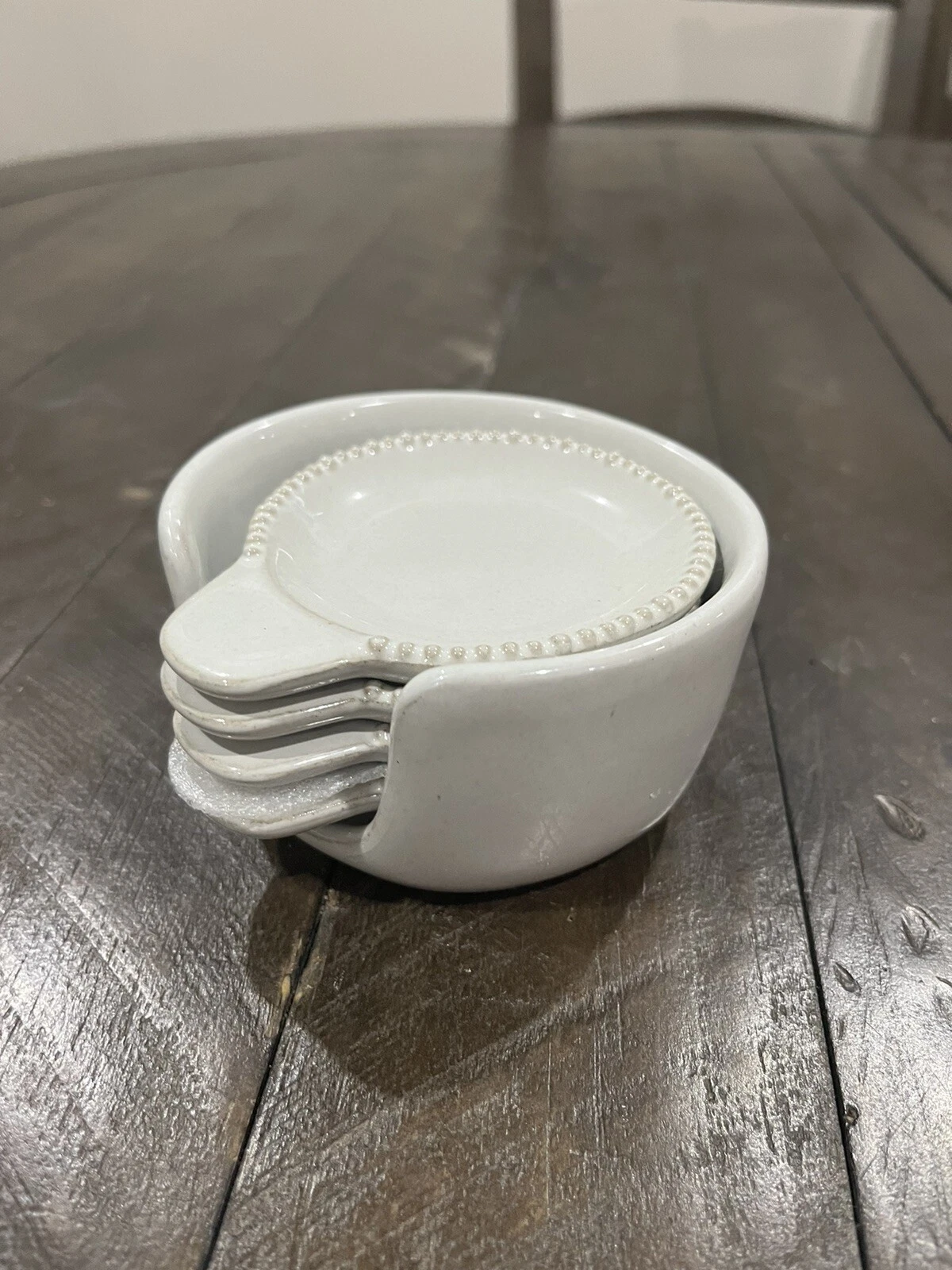 Hearth & Hand With Magnolia Stoneware Teabag Butter Pads Dishes Caddy, 5 Pc Set.
