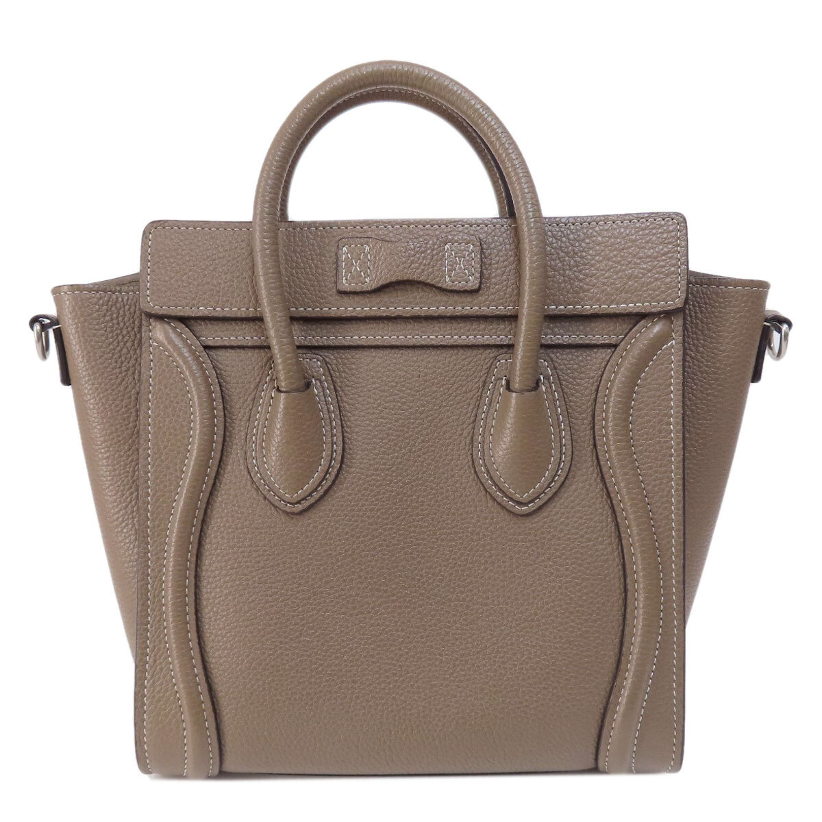 トートバッグ × ヴィンテージ(中古) Celine Nano Luggage Bag Celine Nano Luggage Navy Calfskin Leather Bag - Navy - 8in