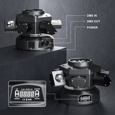 6 Arms Bee Eye Stage Moving Head Light DMX RGBW LED DJ Disco Party Beam Lighting