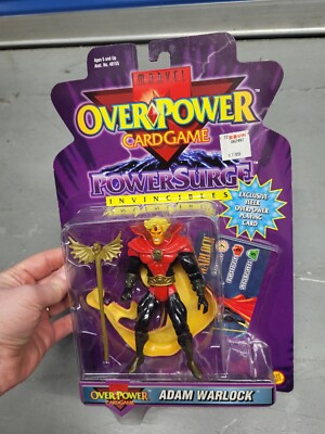 Toy Biz Marvel Comics Over Power Surge Card Game Invincibles Adam Warlock Figure