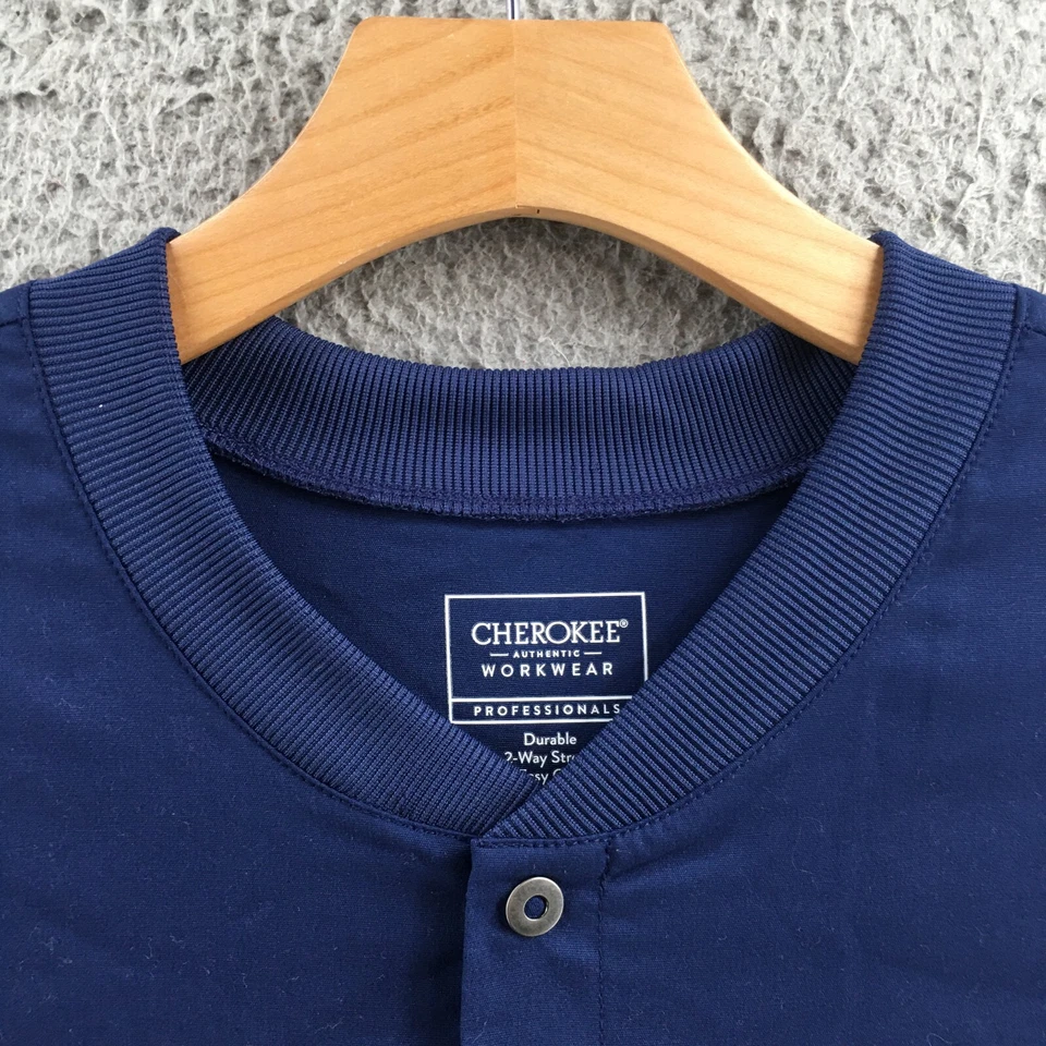 Chaqueta Cherokee Workwear Professionals WW360 para Hombres 3XL Azul Frontal a Presión NUEVA Foto 3 de 4