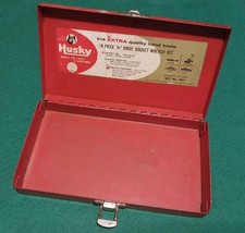 Antique Husky 14 Drive Socket Set Box Only. New Britain Machine Co