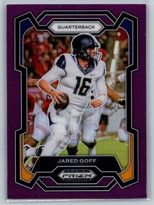 2024 panini prizm draft picks football jared goff purple prizm 41/75 #71