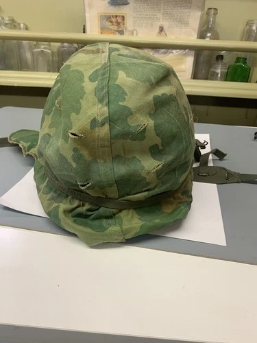 Vintage US Military M1 Helmet W/ Liner Vietnam War Era