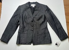 Jones New York Suit Size 4 Women's Gray Charcoal Blazer Jacket NWT