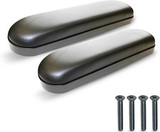 Wheelchair Armrest Pads Pair 10" Desk Arm Vinyl Padded Replacement Universal Bla