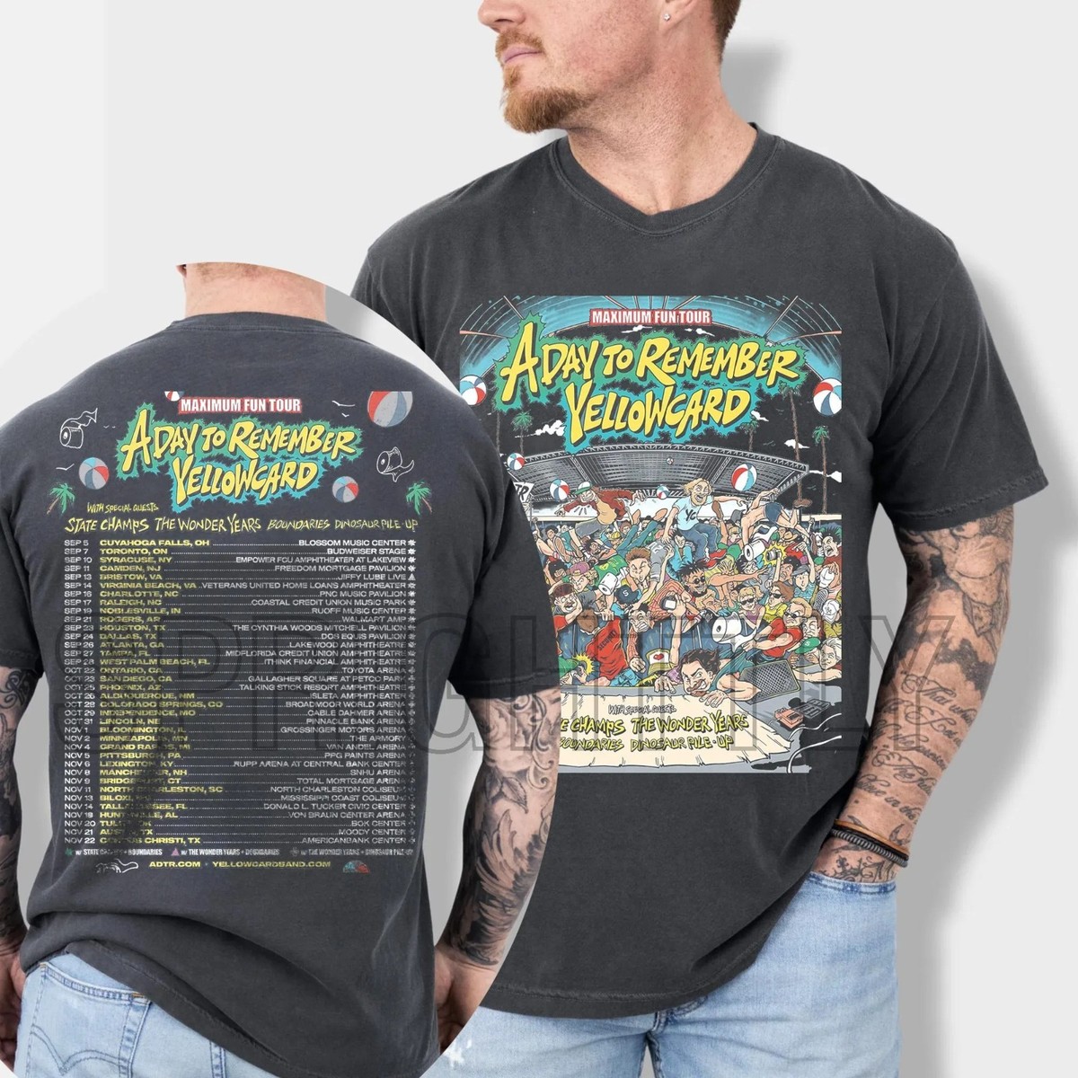 Yellowcard X A Day to Remember 2025 Tour T-shirt