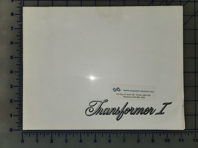 #ad #ad 1970s Transformer I Electric Car Brochure Original $22.49