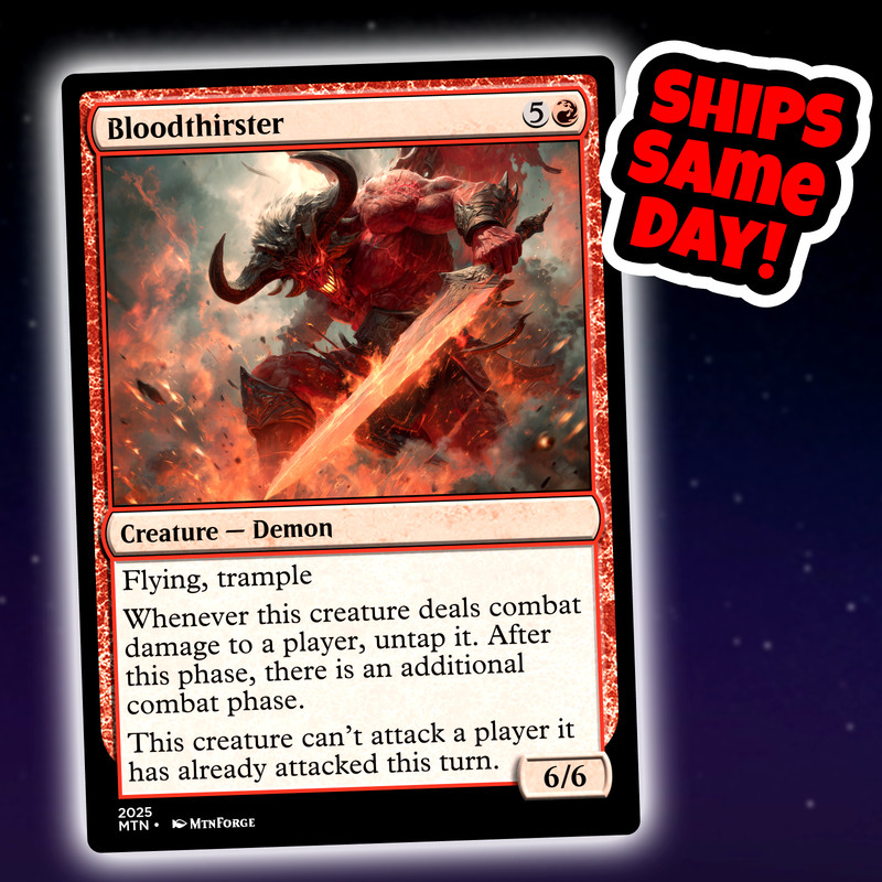 Bloodthirster - Custom Art Magic: The Gathering Playtest Card - Commander EDH