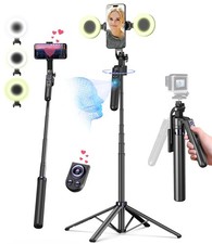 71 Auto Face Tracking Tripod for iPhone with Light,360 Rotating Phone Stand...