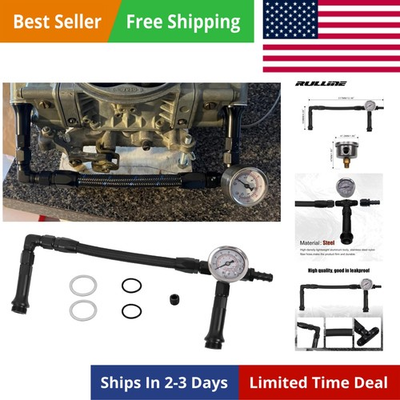 #ad #ad AN6 Dual Feed Double Pump Braided Fuel Line with 0 160 psi Vacuum Pressure Ga... $53.27