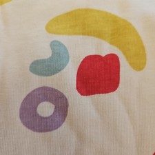 NWT HANNA ANDERSSON CEREAL PRINT ON ECRU FAIR LONG JOHN PAJAMAS 120 6 7 $55