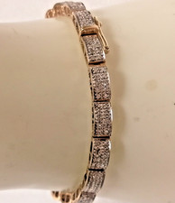 9ct Gold vintage ladies 1ct diamond tennis bracelet Pre owned Weight 12.4 grams