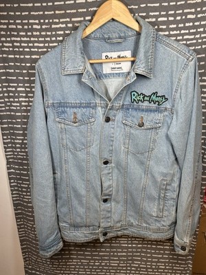 Rick And Morty Cropp Denim Jacket SIZE SMALL 