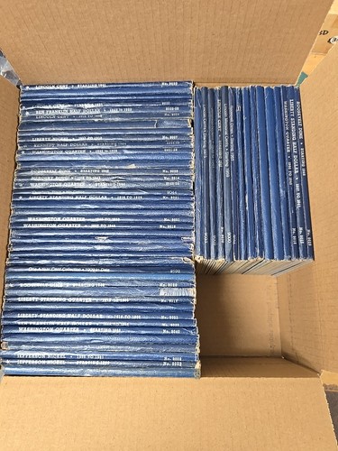 HUGE LOT 56 WHITMAN BLUE COIN FOLDERS ALBUMS USED QUARTERS DOLLARS DIMES NICKELS