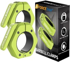 Barbell Clips Pair Barbell Clamps Quick Release Olympic Barbell Clamps Green NEW