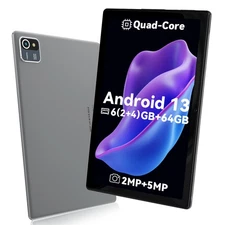 2025 Tablet  10.1" Android 13 Tablet 6+64GB Quad Core 1280×800 HD IPS Computer