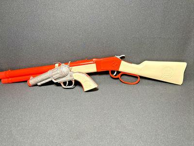 Legends Of The Wild West 26” Rifle & Pistol Cream/ Orange Cap Gun