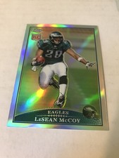 LeSEAN McCOY 2009 Topps Chrome REFRACTOR #TC180 Rookie Card SP RC EAGLES NM. rookie card picture