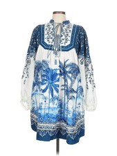 NWT FARM Rio Women Blue Casual Dress L