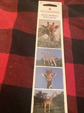 Mrs. Grossman's Wild Animal Stickers -giraffe 4 Stickers - 1 Strip - Photo Real