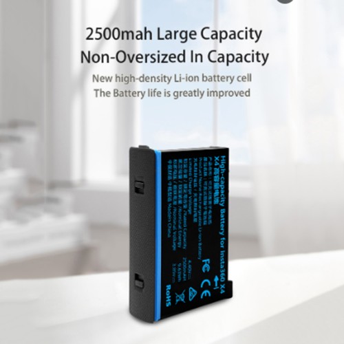 Fast Charging Hub Charger Box w/2x 2500mAh Rechargeable Battery For Insta360 X4 - Picture 17 of 20