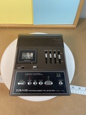 Vintage Craig J575 Microcassette Transcriber Recorder Dictation Machine Works