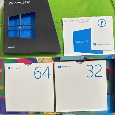 Microsoft Windows 8 Professional Pro Full Upgrade 64Bit 32Bit DVD w/Product Key