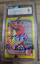 Jhostynxon Garcia Signed 2025 Bowman Baseball Card #BCP43 CGC JSA Red Sox /75