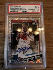 2023-24 Panini Donruss Mouhamed Gueye Rated Rookie RC Frame Holo Auto /75