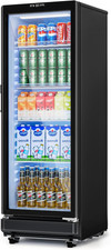 7 Cu.Ft Commercial Refrigerators, Display Fridge with Locking, Key LED, Outdoo