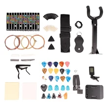 88PCS Acoustic Guitar Accessories Kit Include Acoustic Guitar Strings,Tuner,C...