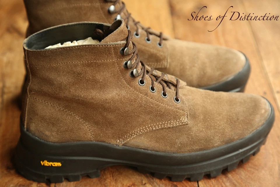 Bottes à lacets derby en daim marron Bottega Veneta hommes UK 10 US 11 EU 44 - Photo 3/4