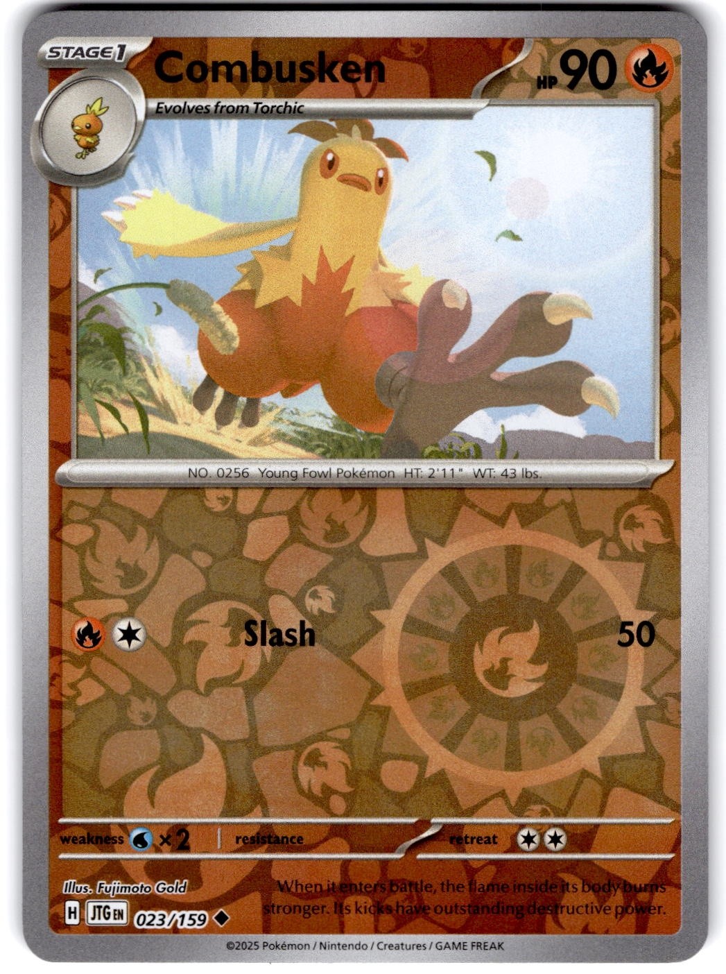 Pokemon Combusken Journey Together 23/159 Reverse Holo Near Mint English