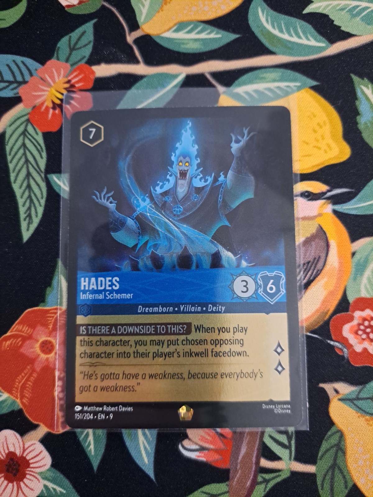 Disney Lorcana Hades Infernal Schemer 151/204 EN NM Fabled Legendary Cold Foil