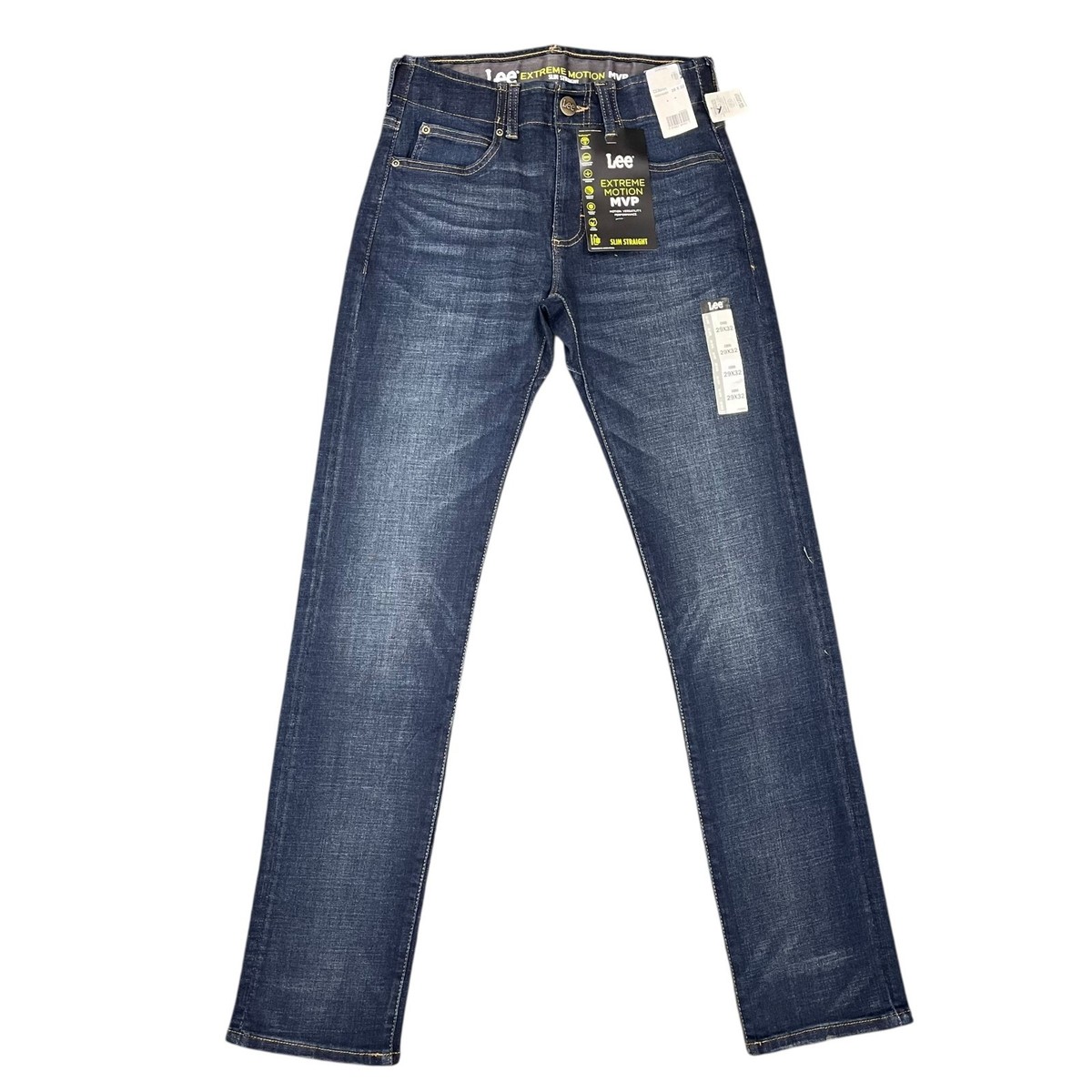 Y7 NWT Lee Mens Extreme Motion MVP Slim Straight Stretch Wicking