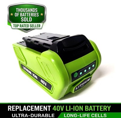 40V 6.0Ah For Greenworks G-MAX Li-ion Battery 29472 29462 29252 20202
