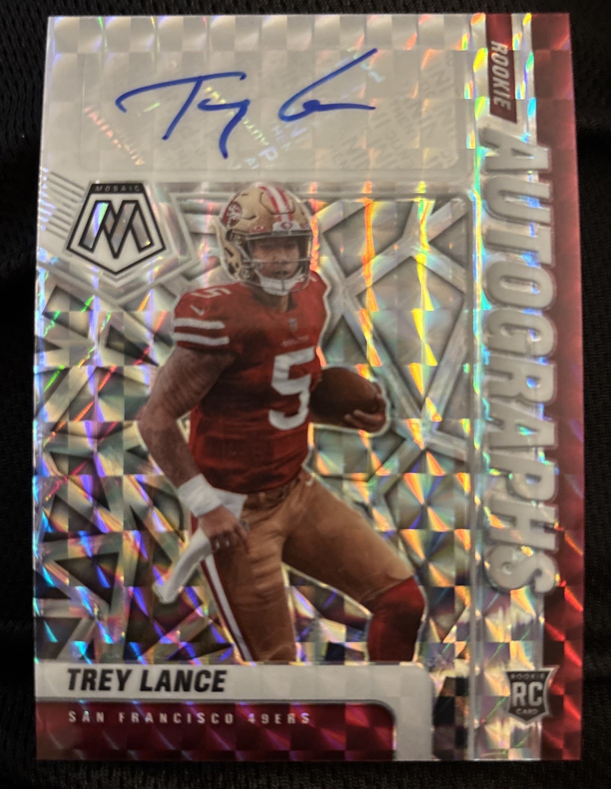 Trey Lance 2021 Panini Mosaic Rookie Autographs Mosaic #RA-3 49ers