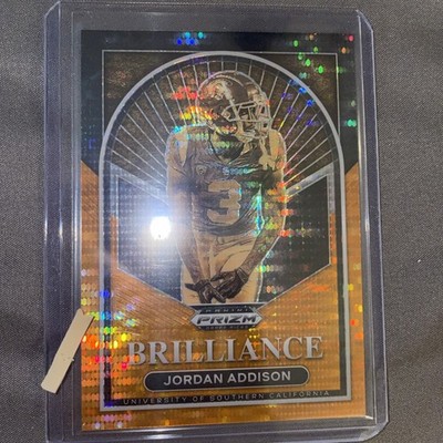 2023 Prizm Draft Picks Football Jordan Addison Orange Pulsar Brilliance /49