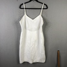 Vintage Perfectform Full Slip Womens 42 White Lingerie Lace Trim Adjustable