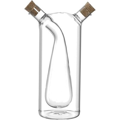 Leonardo Cucina Glass Oil & Vinegar Bottle 2 in 1 Dual Spout Dispenser