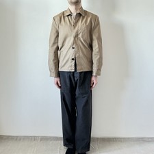 vintage French workwear beige utility sanfor work short jacket chore coat S