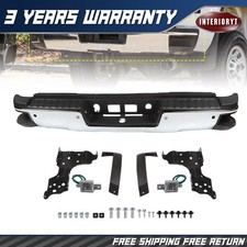 For Sierra Silverado 2500hd 3500hd W/ Sensor Hole Rear Bumper Chrome 2015-2019