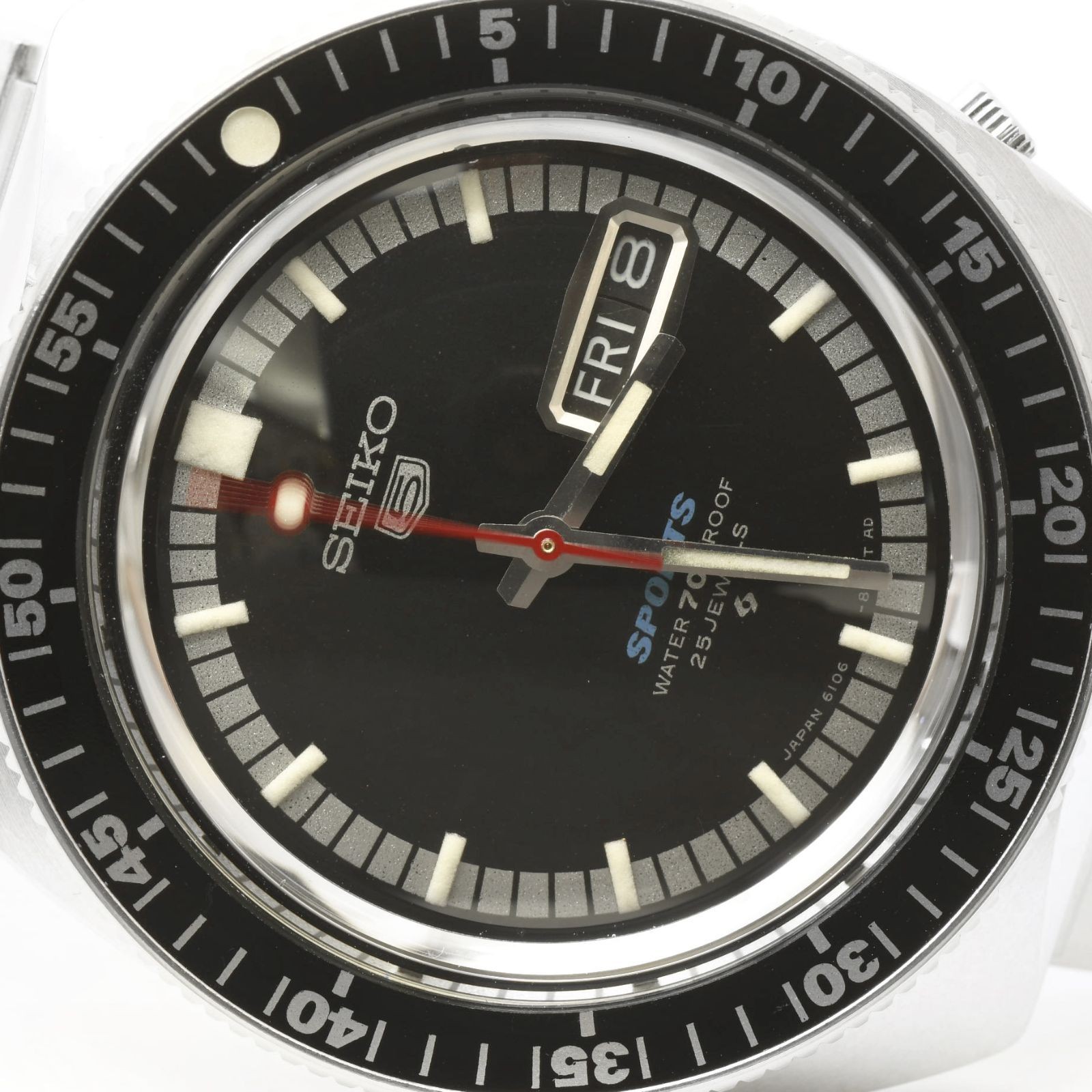 SEIKO 5 SPORTS 25 Jewels 6106 8120 Automatic Men s Watch Seiko Five Day Date Fro image 2