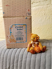 Cherished Teddies October Bear Halloween Figurine 914843 Resin Boxed 1993